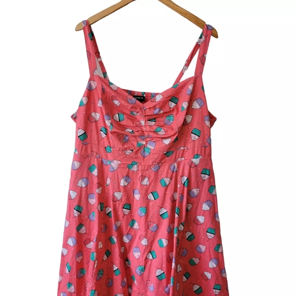 Torrid Pink Midi Dress with Ice Cream Print - Picture 3 of 5